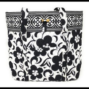 Vera Bradley Tote in Night & Day w/ Black Interior